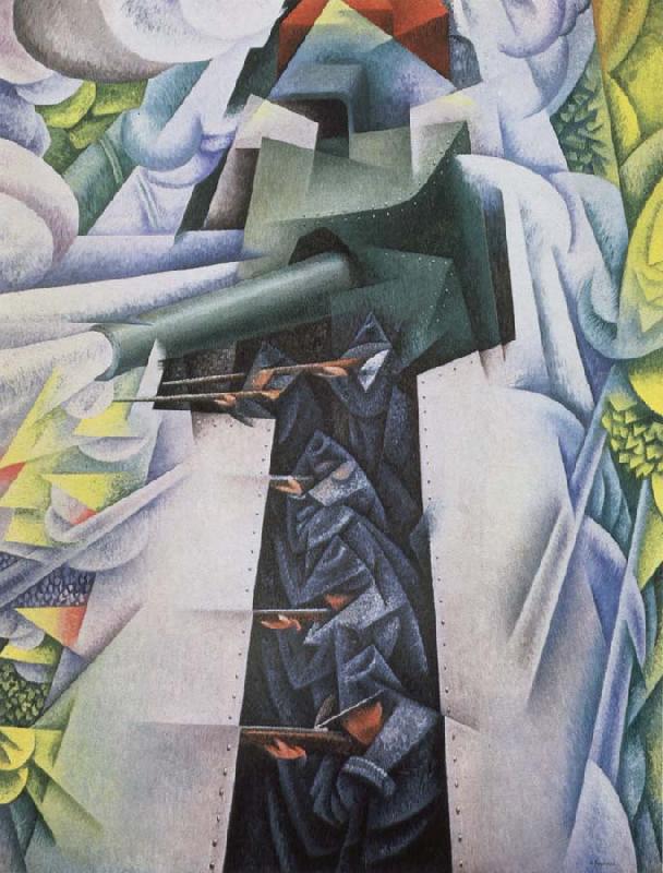 gino severini Armored train oil painting picture